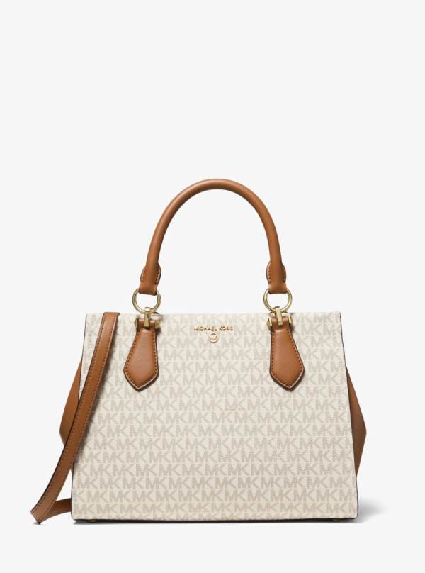 Damske Satchel Taske Michael Kors Marilyn Medium Logo Hnedožltý Hnede - Kabelky Michael Kors Sleva | UANWT-8750